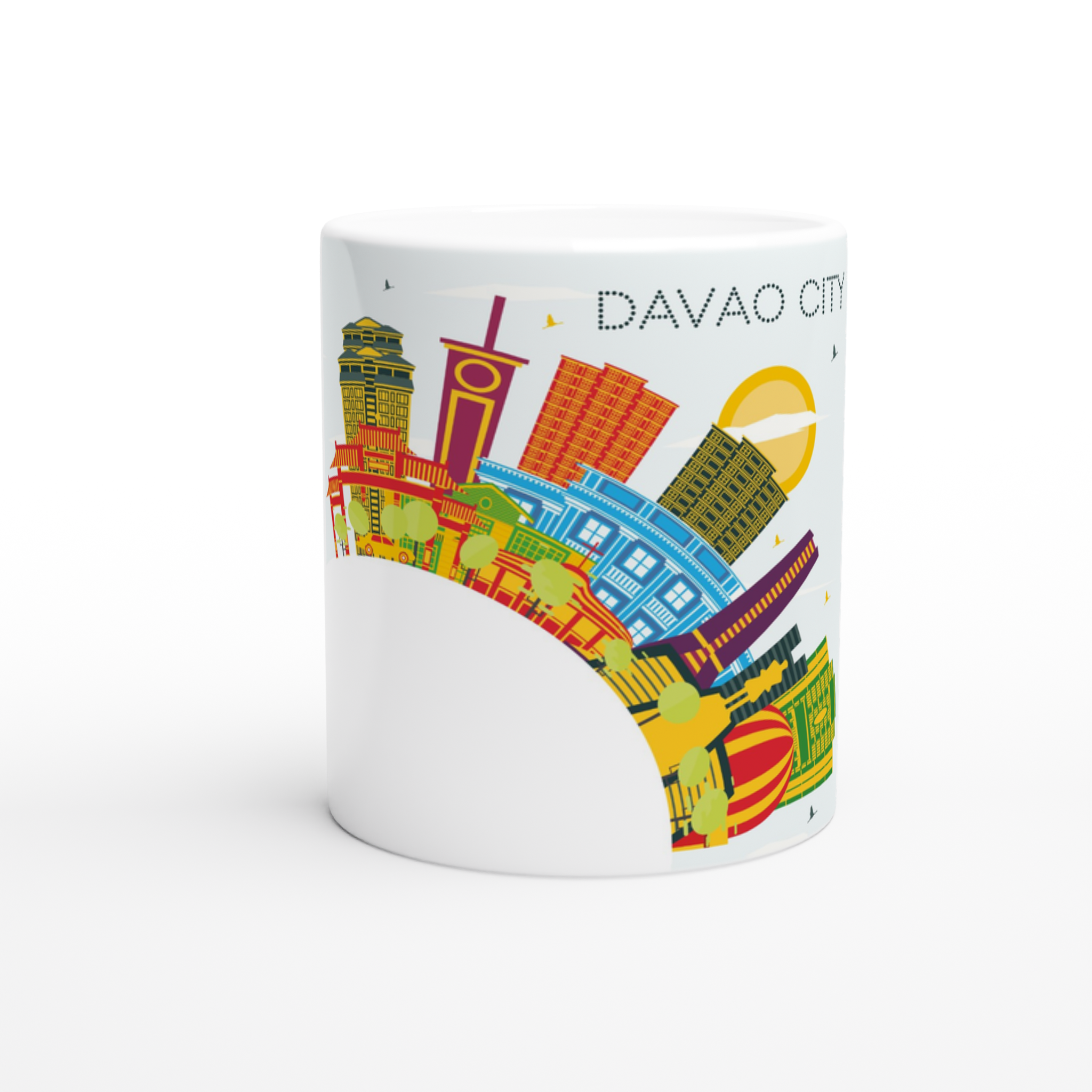 White 11oz Ceramic Mug - Davao