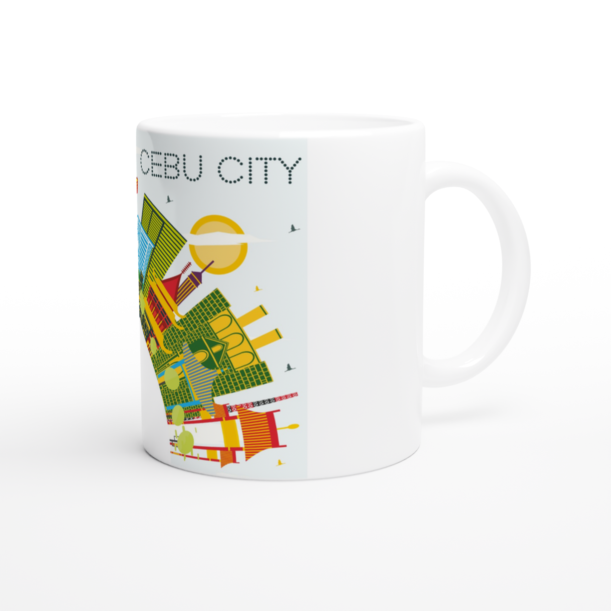 White 11oz Ceramic Mug -Cebu