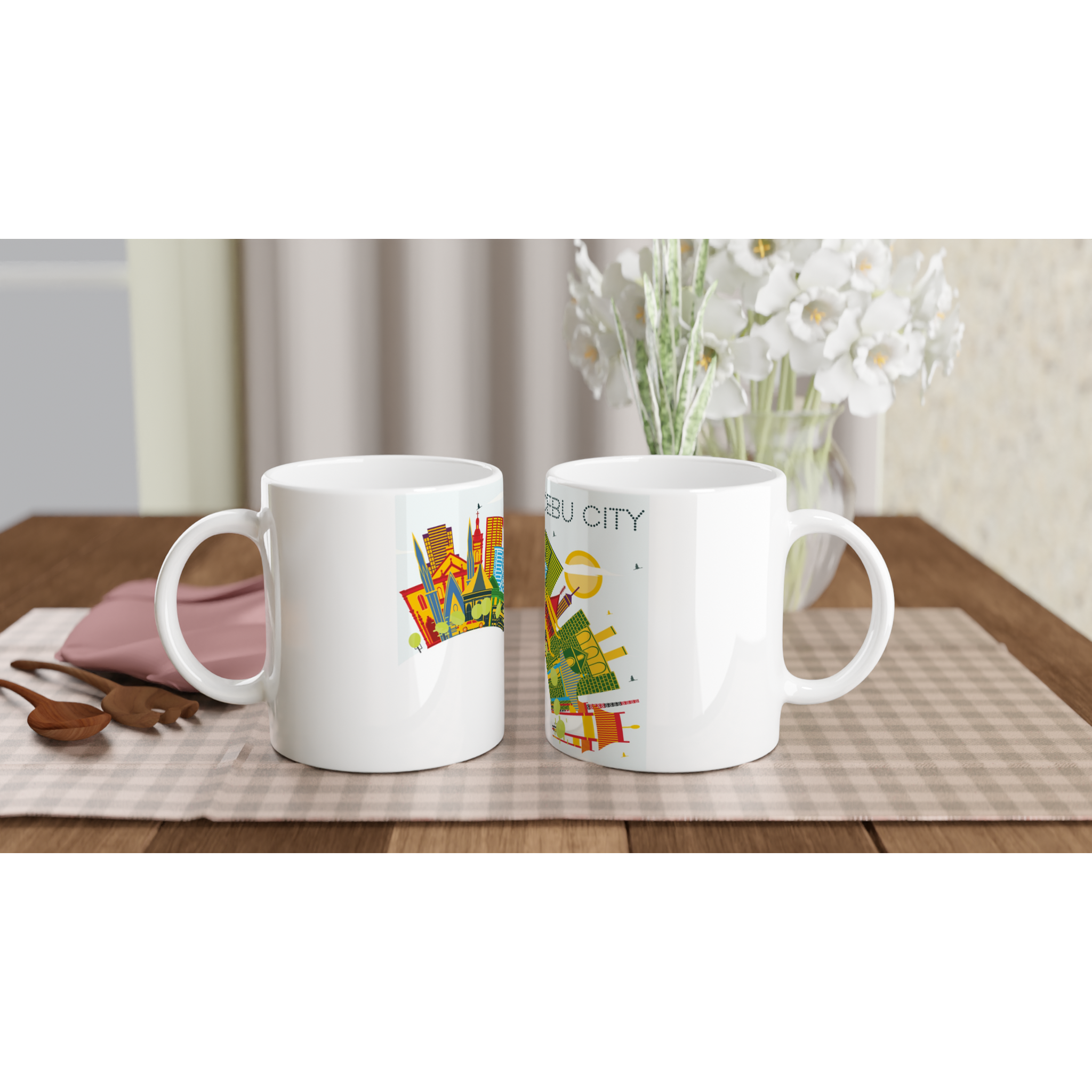 White 11oz Ceramic Mug -Cebu
