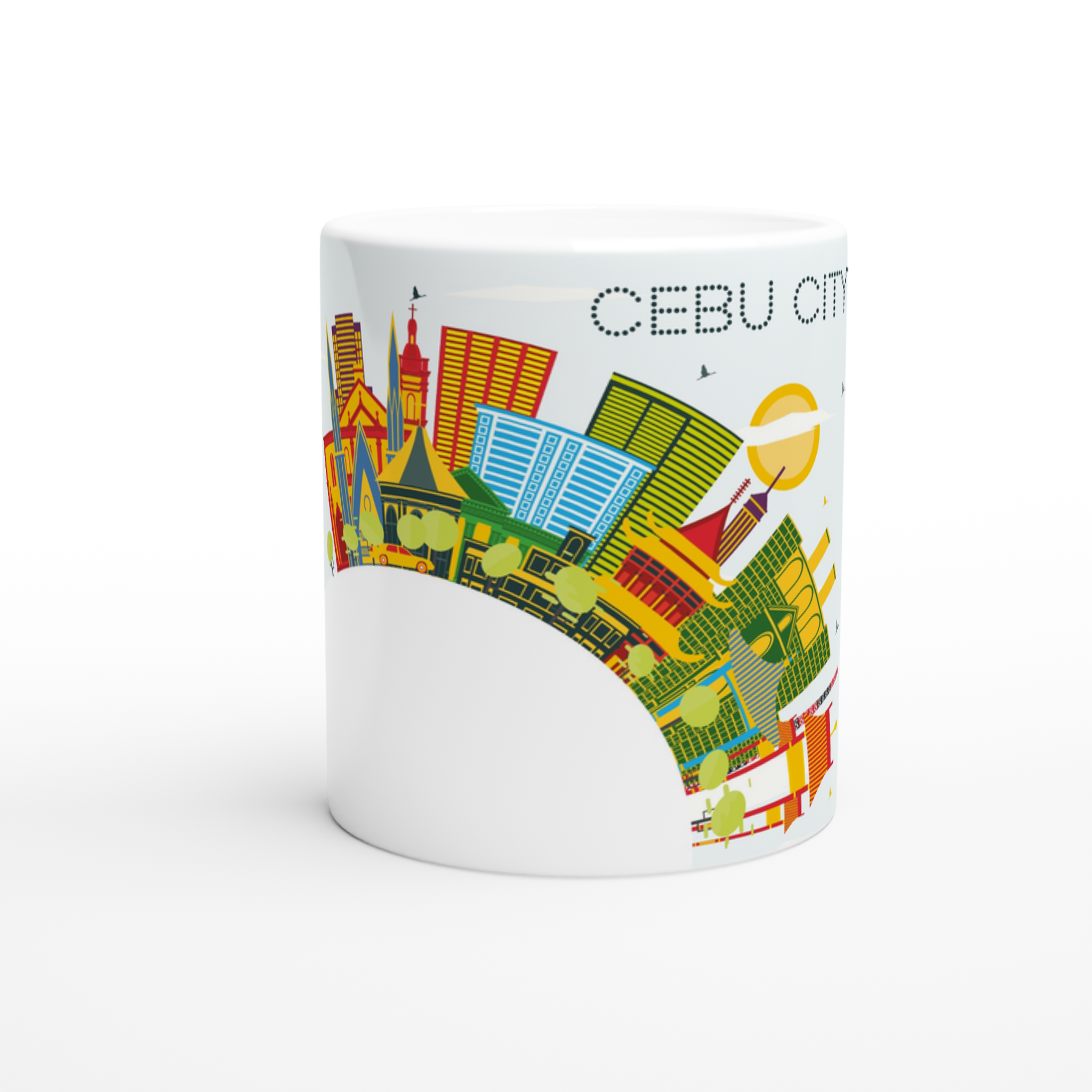 White 11oz Ceramic Mug -Cebu