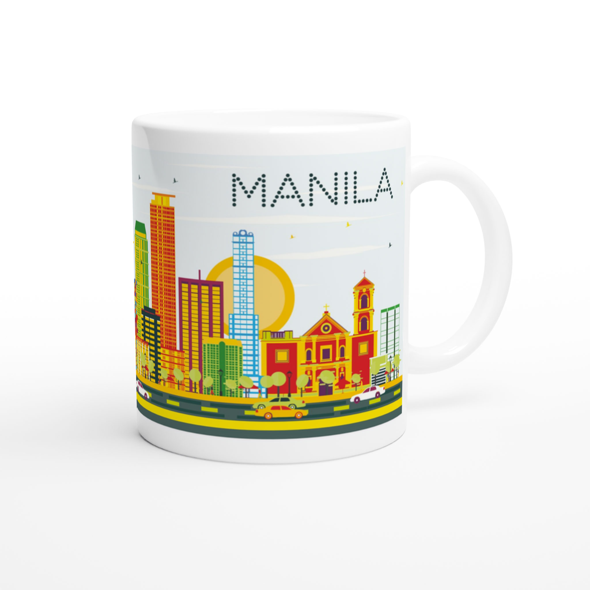 White 11oz Ceramic Mug - Manila