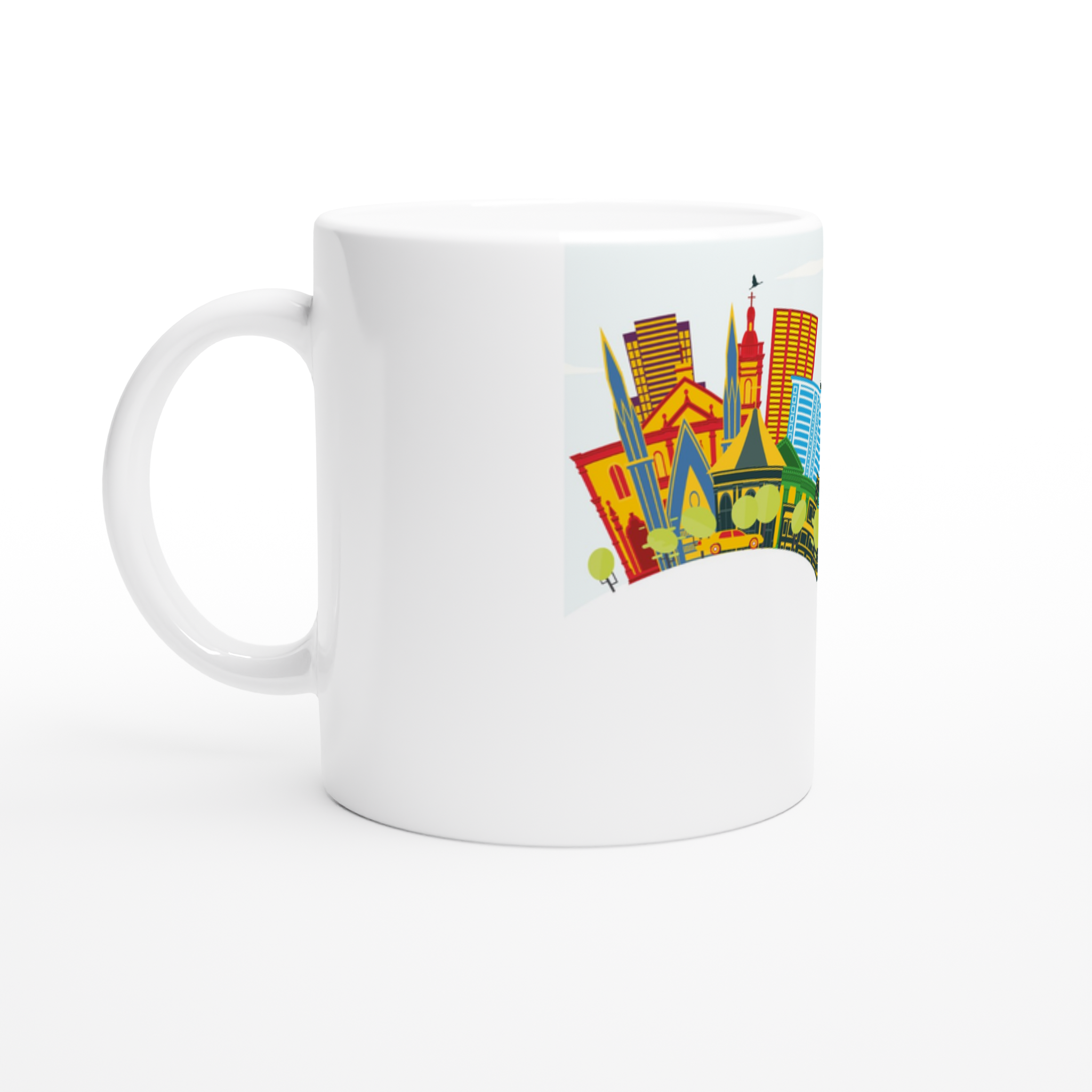 White 11oz Ceramic Mug -Cebu