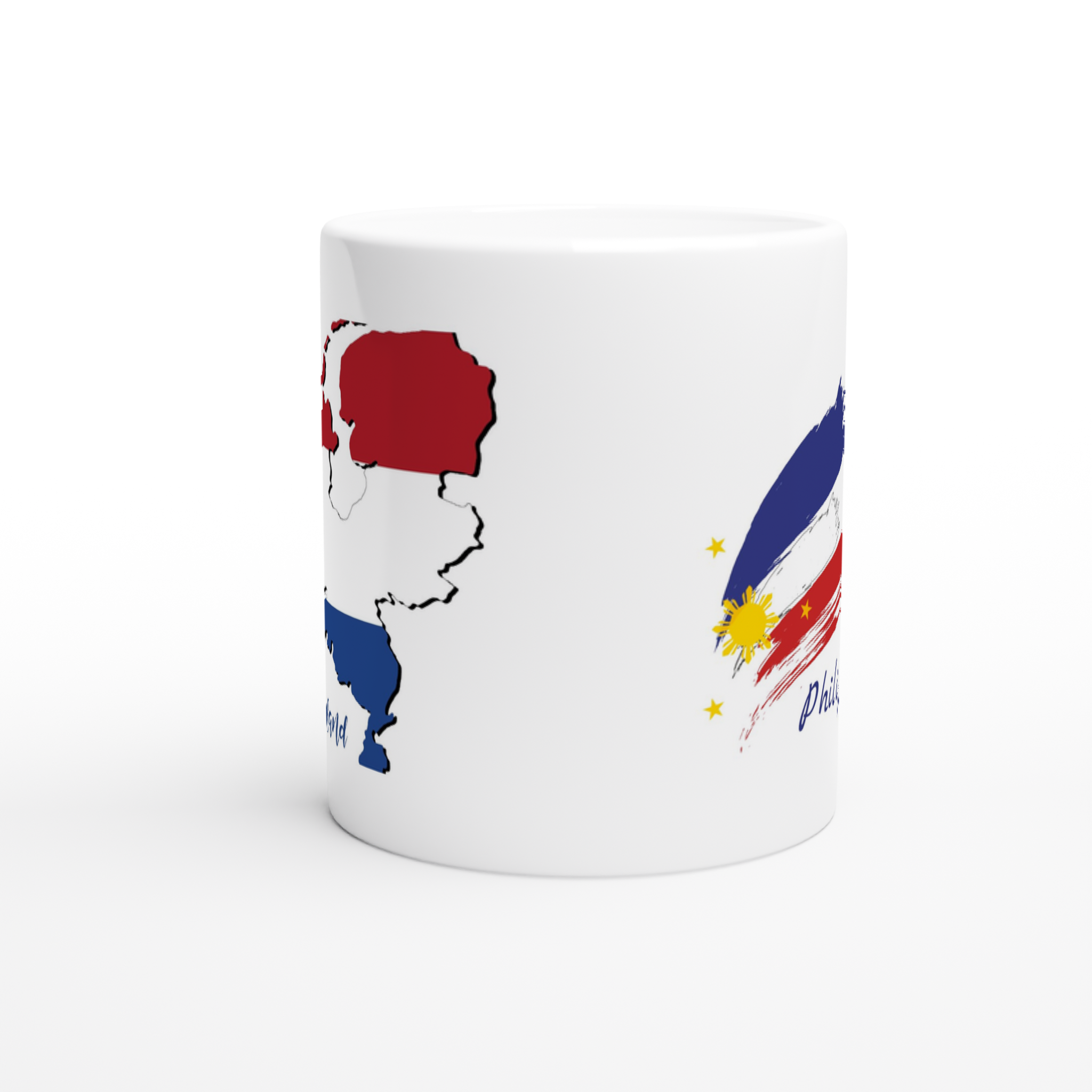 White 11oz Ceramic Mug- PH/NL Flag