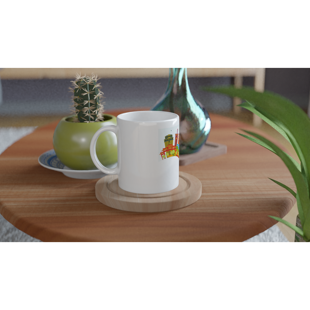 White 11oz Ceramic Mug - Davao