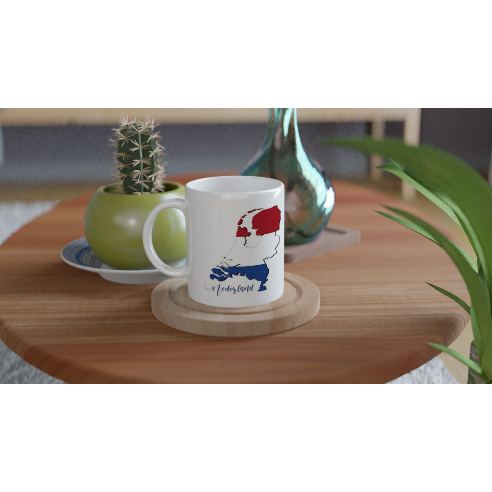 White 11oz Ceramic Mug- PH/NL Flag