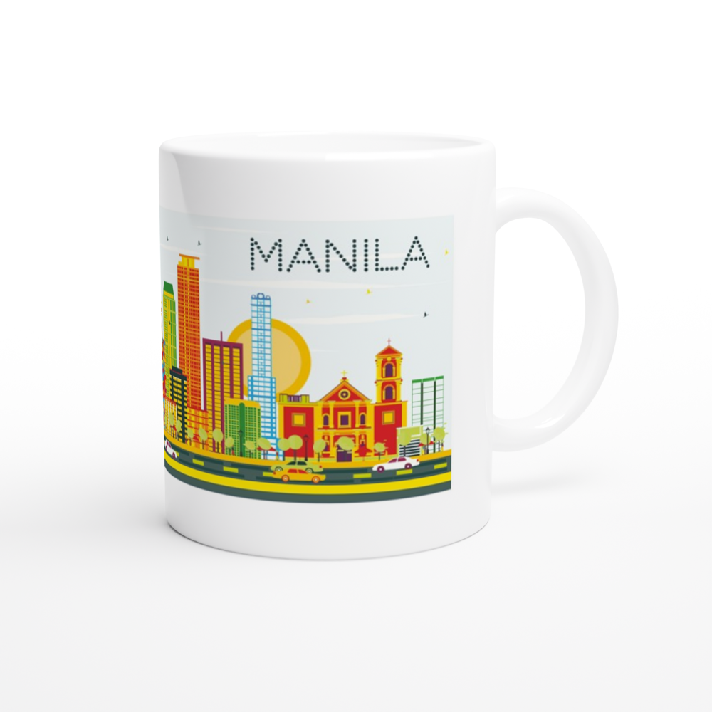 White 11oz Ceramic Mug - Manila
