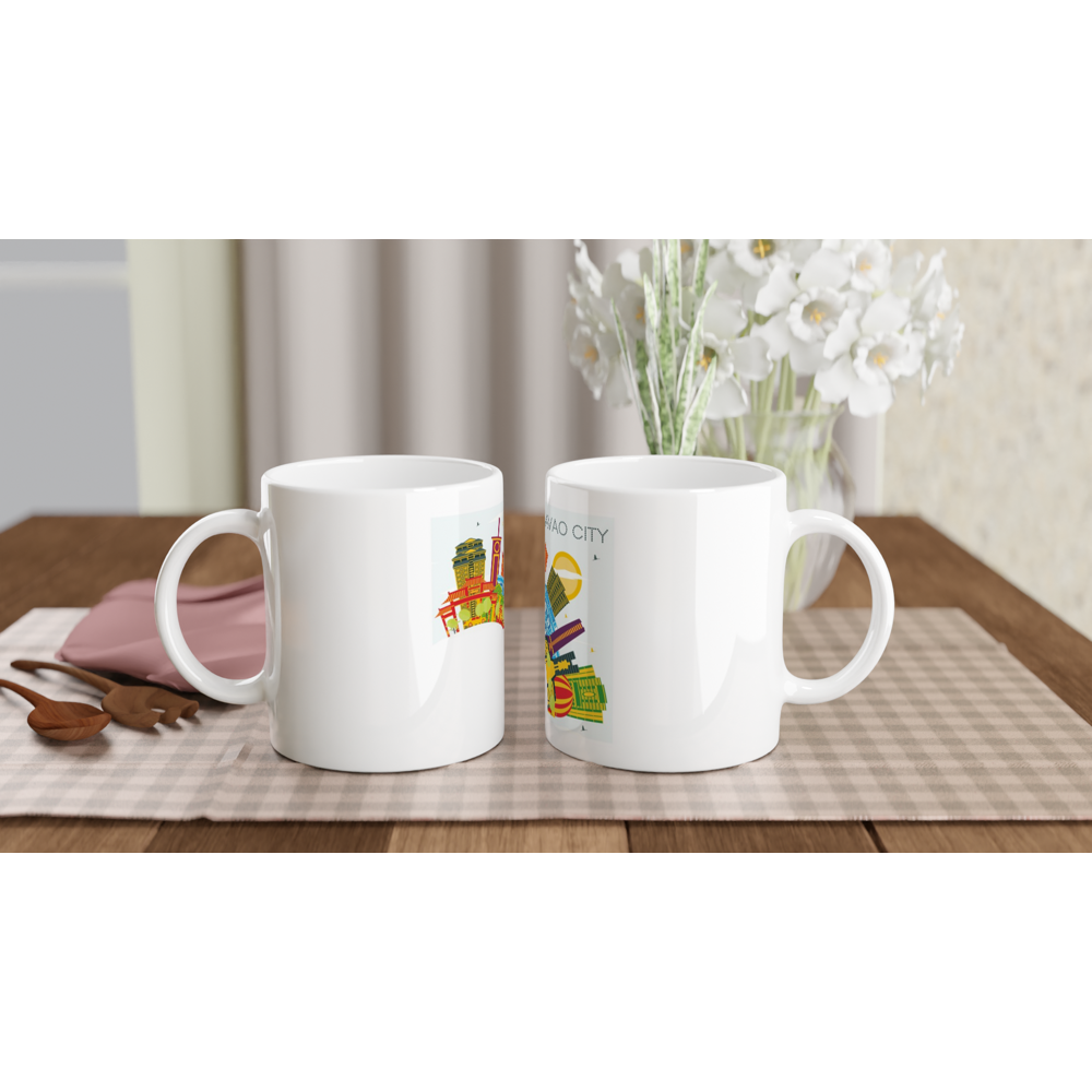 White 11oz Ceramic Mug - Davao