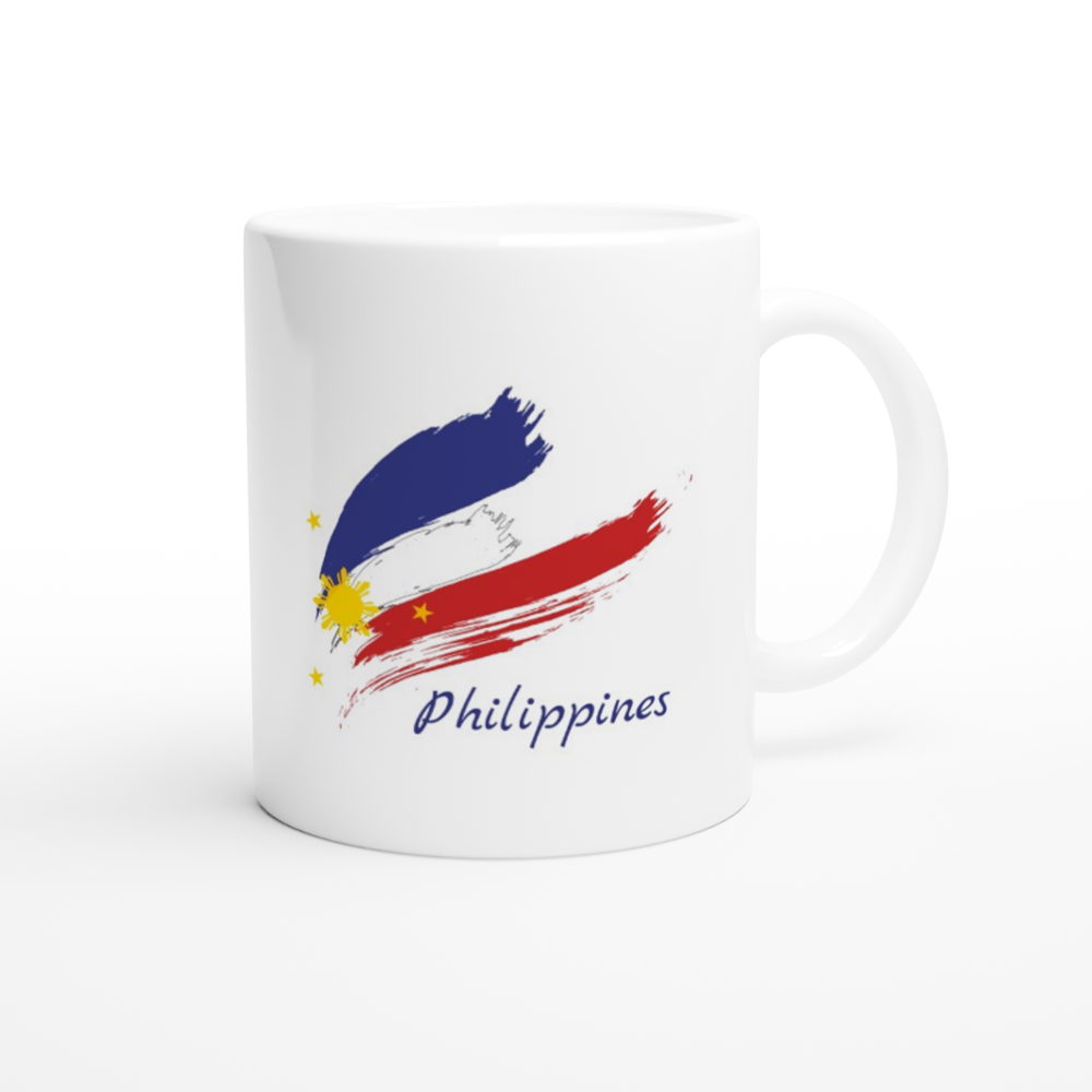 White 11oz Ceramic Mug- PH/NL Flag