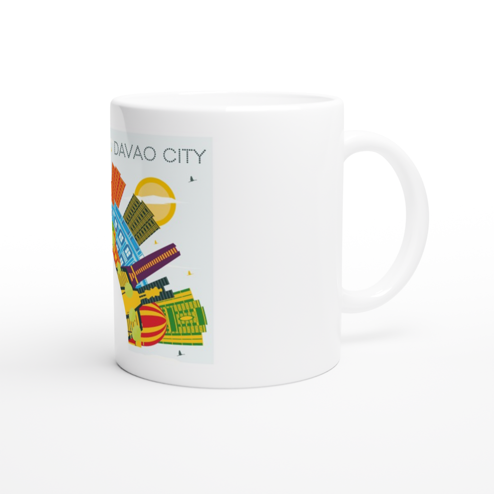 White 11oz Ceramic Mug - Davao
