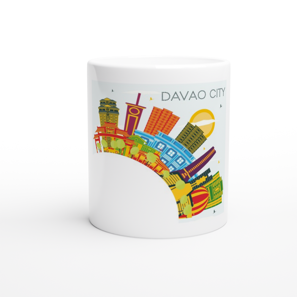 White 11oz Ceramic Mug - Davao