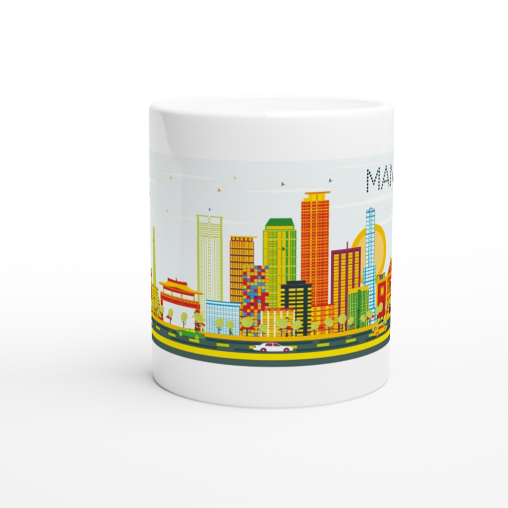 White 11oz Ceramic Mug - Manila