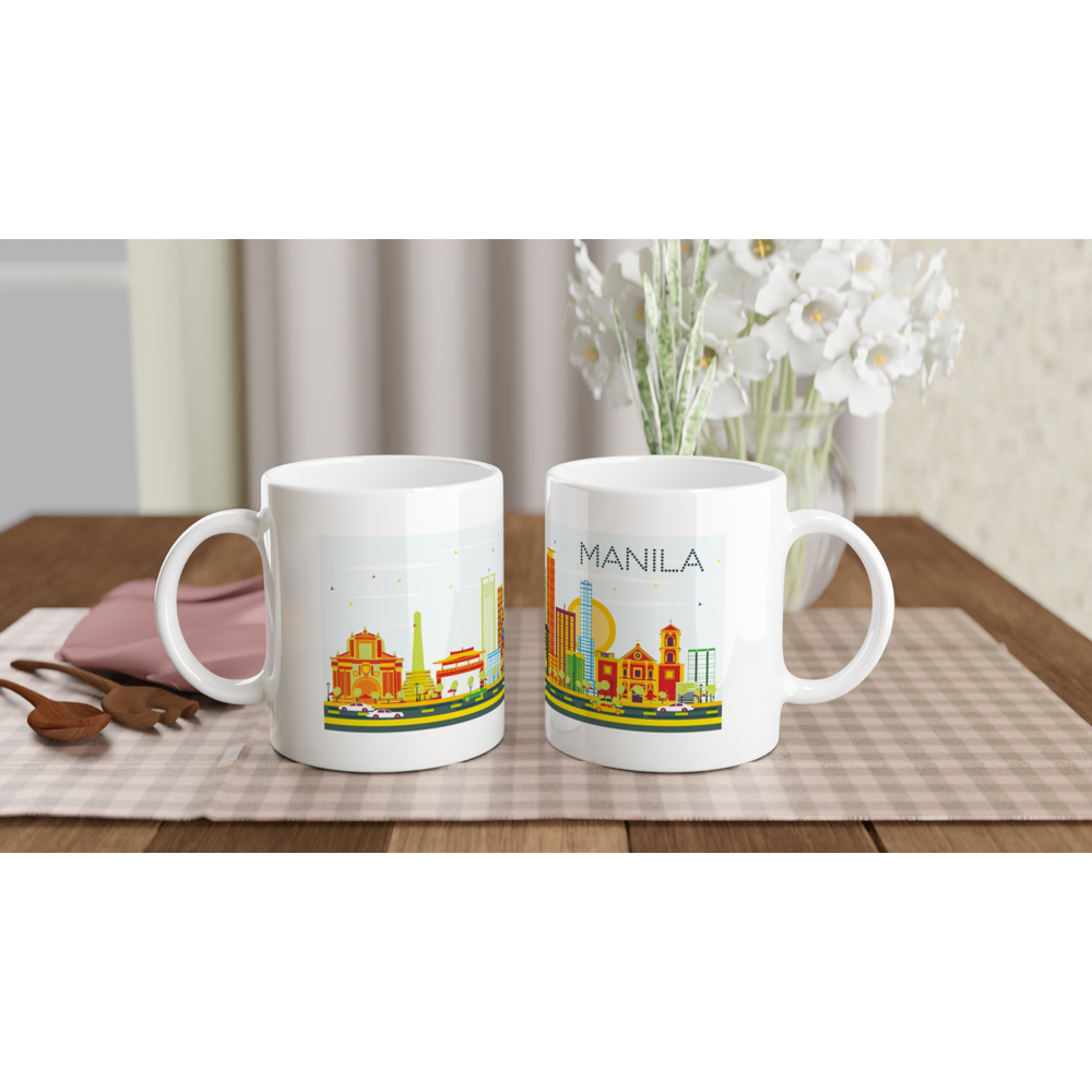 White 11oz Ceramic Mug - Manila