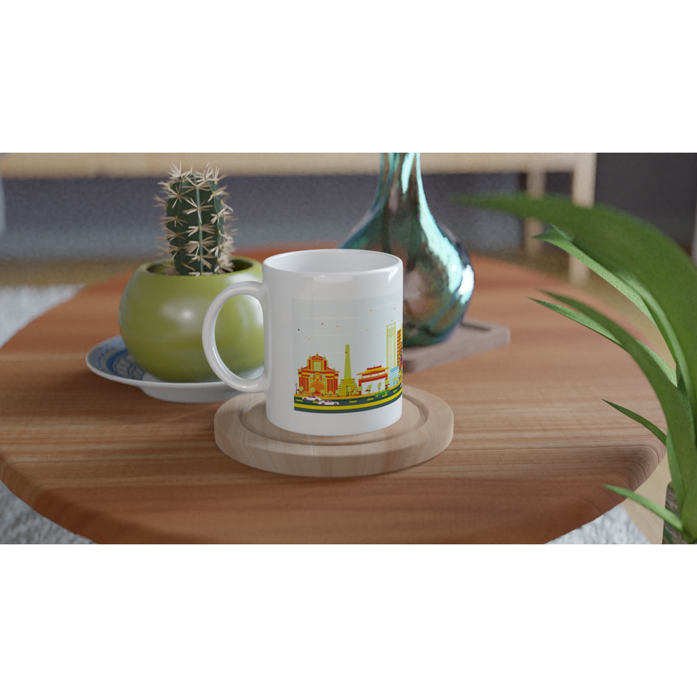 White 11oz Ceramic Mug - Manila