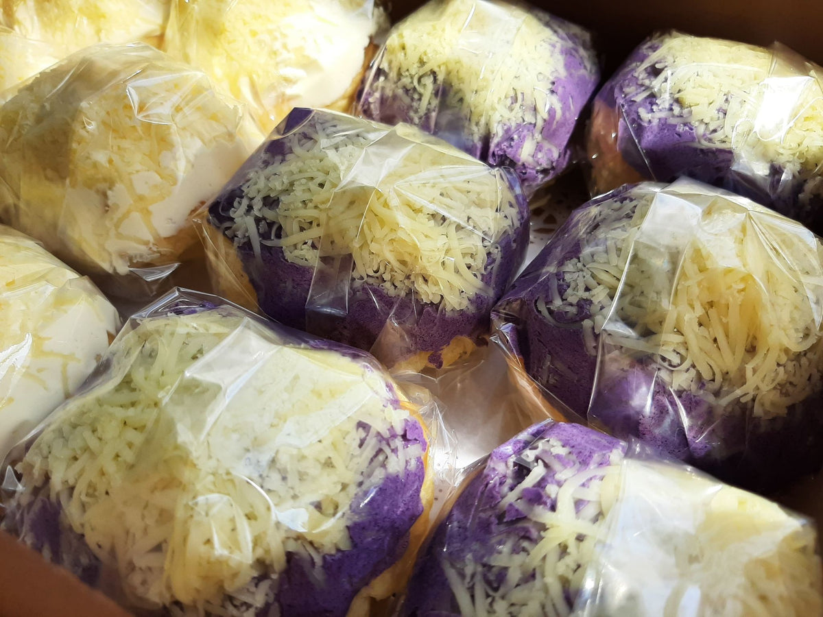 Assorted classic and ube special ensaymada packed for collection