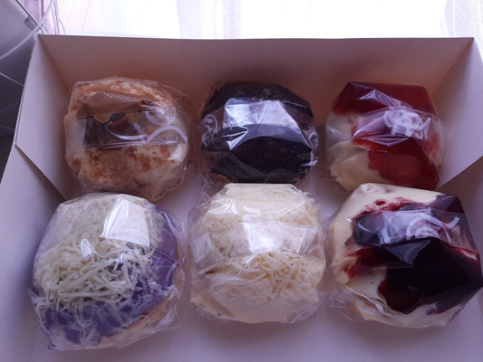 Box of six assorted special ensaymada individually wrapped