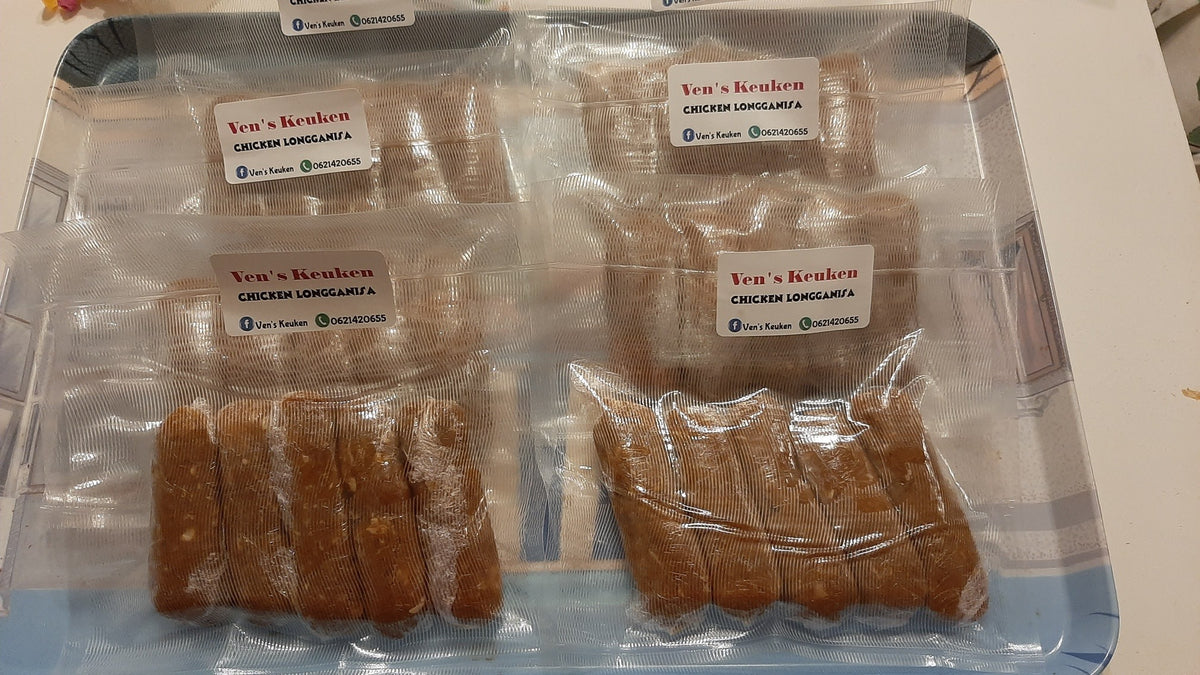 Ven's Keuken chicken longganisa portions sealed in labelled packs