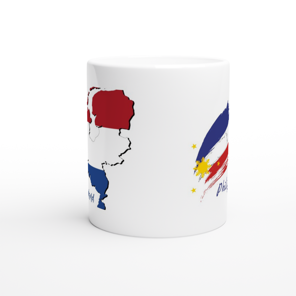 White 11oz Ceramic Mug- PH/NL Flag