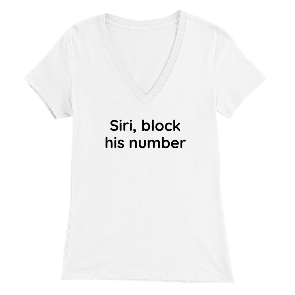 Womens V-Neck T-shirt -BLock